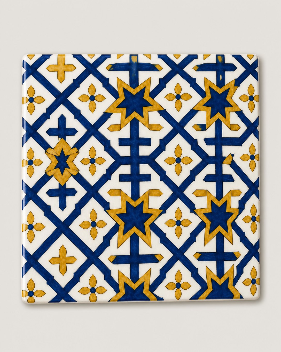 Saffron Lattice Tile Trivet, image 2
