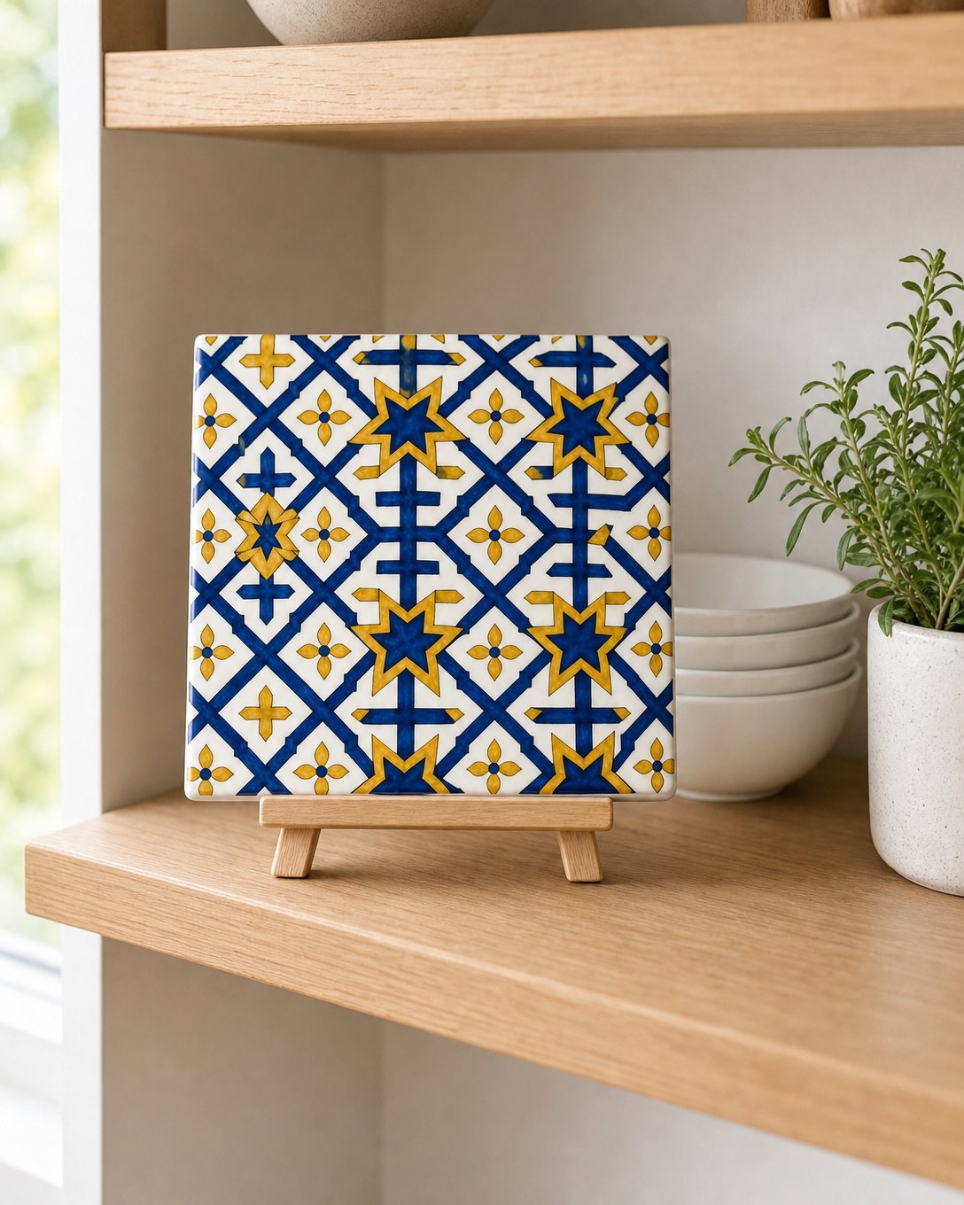 Saffron Lattice Tile Trivet, image 3