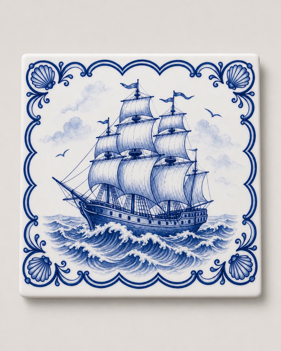 Harbour Galleon Tile Trivet, image 2