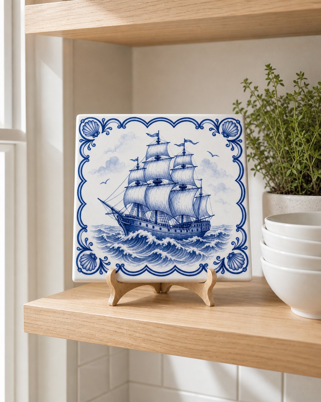 Harbour Galleon Tile Trivet, image 3