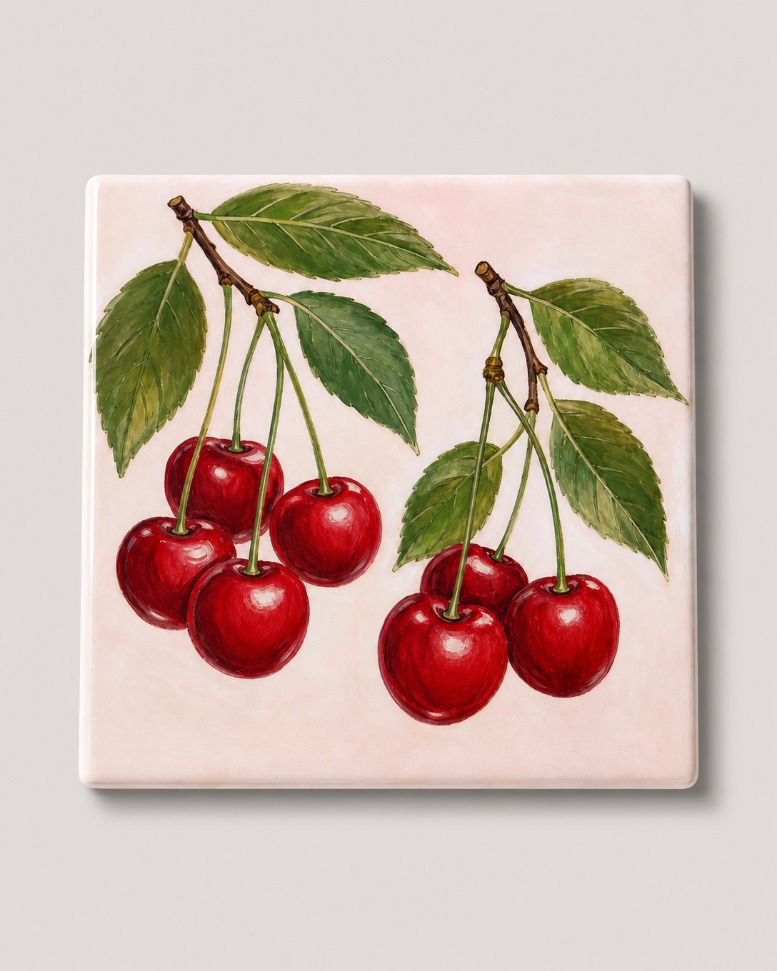 Cherry Pair Tile Trivet, image 2