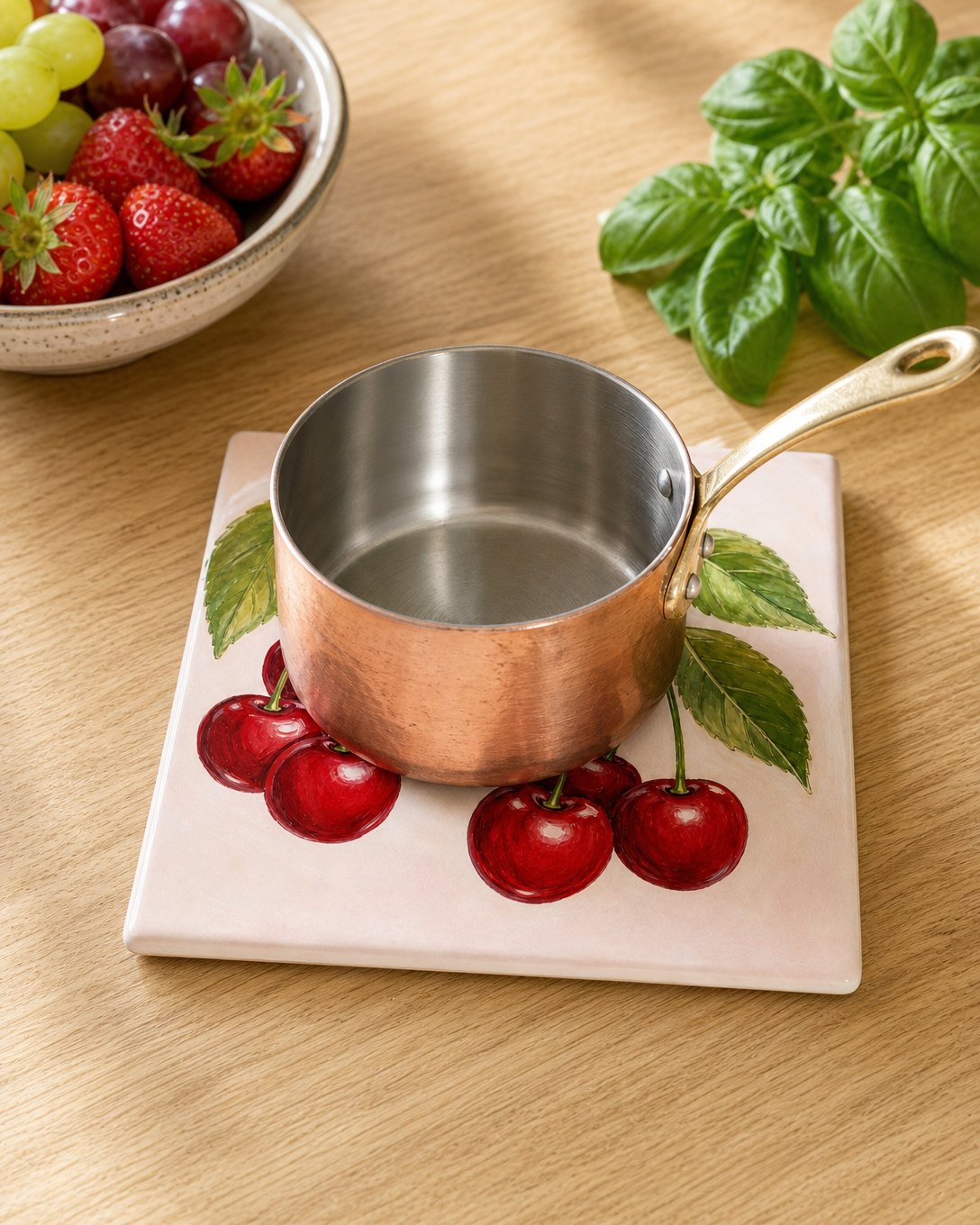 Cherry Pair Tile Trivet, image 5