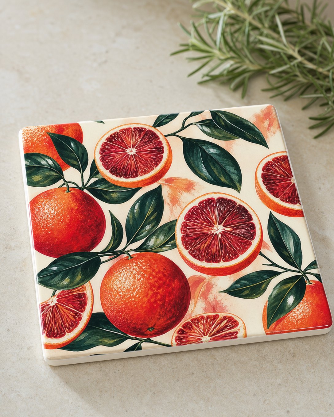 Blood Orange Tile Trivet, image 1