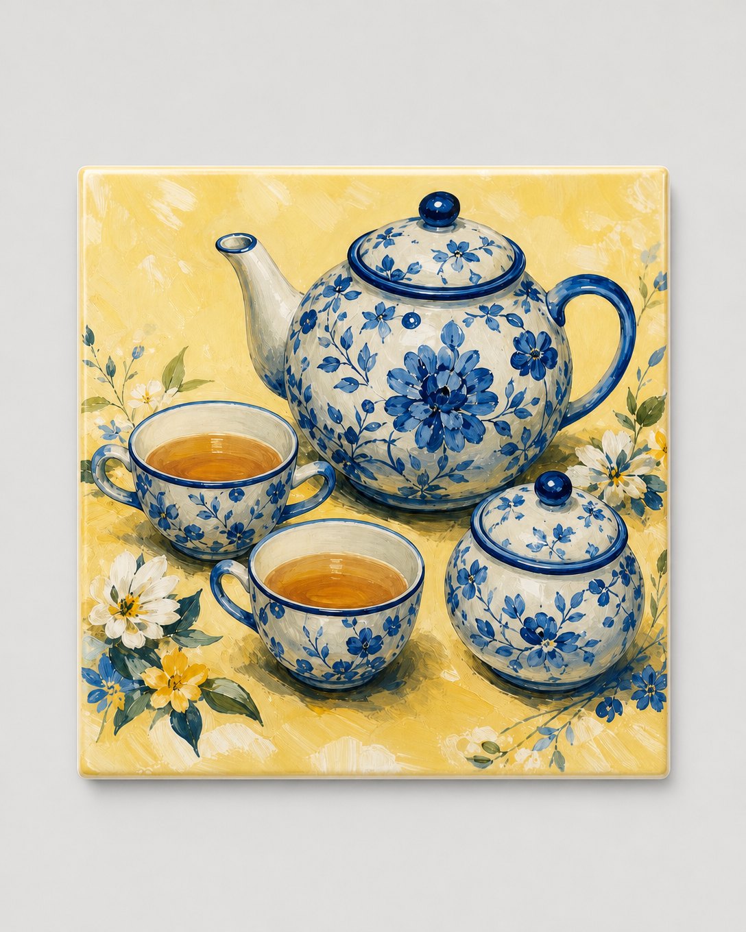 Blue Teatime Tile Trivet, image 2