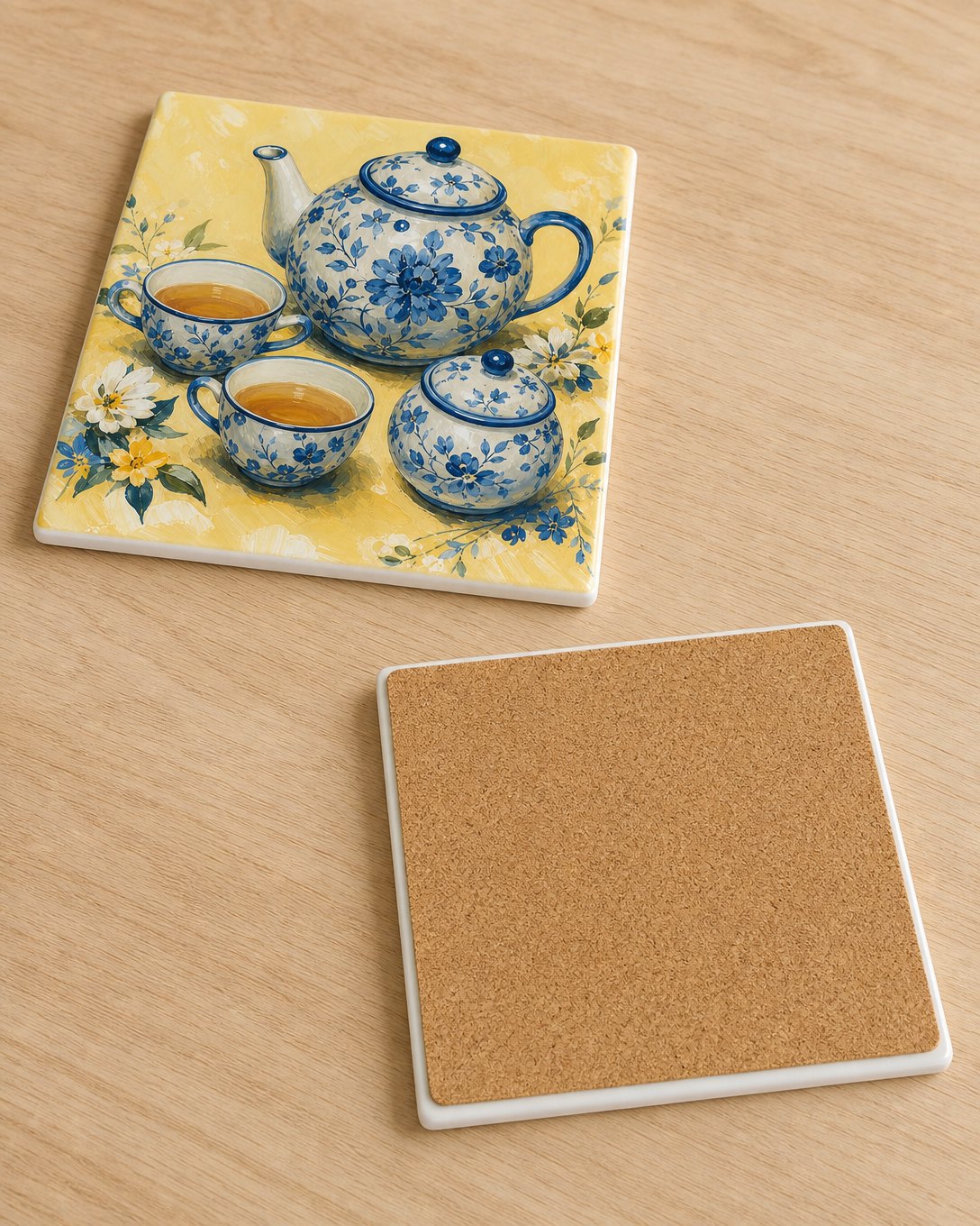 Blue Teatime Tile Trivet, image 4