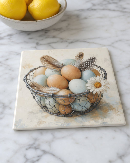 Egg Basket Tile Trivet, image 1