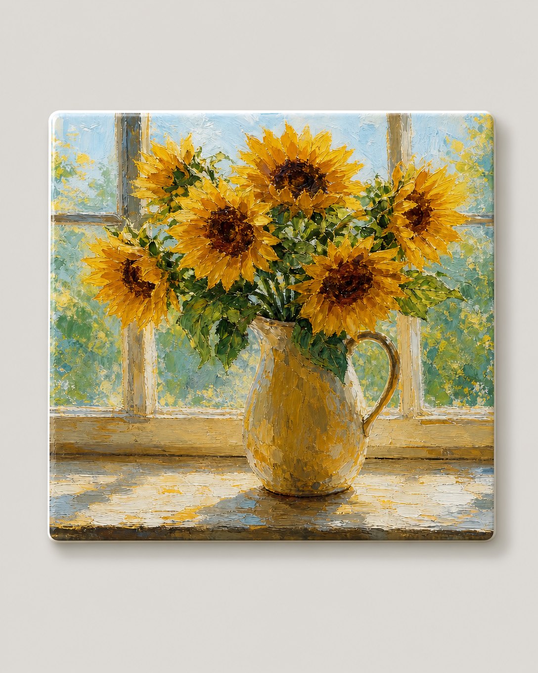 Sunflower Sill Tile Trivet, image 2